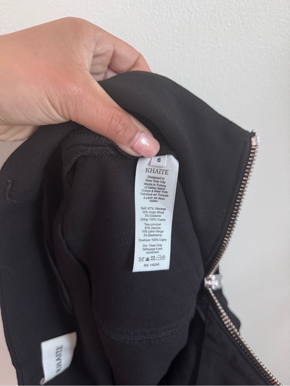 Khaite Meadow black pants with zip ankles Size 6 - Picture 6 of 11